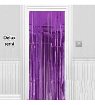 Işıltılı Duvar ve Kapı Perdesi Mor Renk 90x200 cm