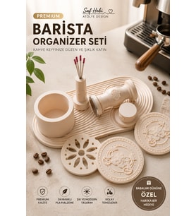 Premium Barista Organizer Seti – Kahve Köşenize Düzen ve Şıklık Katın