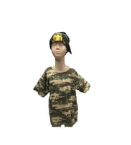 Çocuk Kamuflaj Kısa Kol T-Shirt Bisiklet Yaka