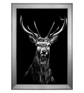 Hayvanlar Temalı Kanvas Tablo 50 x 70 cm Silver Çerçeve