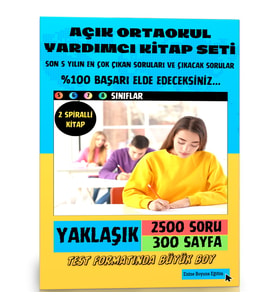 Açık Ortaokul Yardımcı Kitap Seti (2 Spiralli Kitap)