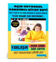 Açık Ortaokul Yardımcı Kitap Seti (2 Spiralli Kitap)