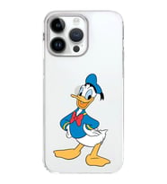 Apple iPhone 14 Pro Uyumlu Kapak Donald Duck Tasarımlı Şeffaf Silikon Kılıf