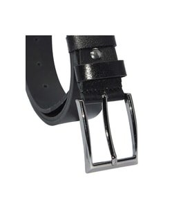 3.5 cm Tokalı %100 Gerçek Deri Garson Boy Çocuk Kemer Siyah