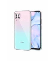 Huawei P40 Lite Şeffaf Tıpalı Kamera Korumalı Lüx Silikon Kılıf