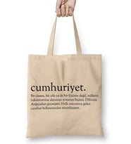 Cumhuriyet Bez Çanta Uzun Saplı