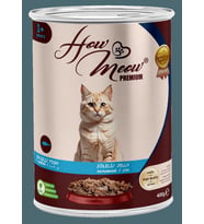 HOW MEOW 12 ADET PATE YETİŞKİN KEDİ YAŞ MAMASI BALIKLI 400 GRAM