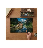 Göl Evi - Dağlar - Manzara Tasarımı 240 parça Ahşap Puzzle Ahşap Kutuda MP05177