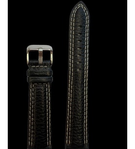 R4131W RODER DERİ KAYIŞ - SİYAH-BEYAZ - 22MM