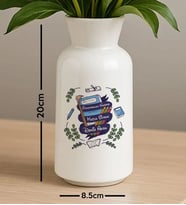 BK Gift Kişiye Özel Öğretmenler Günü Tasarımlı Seramik Vazo-22, Ev Hediyesi, Öğretmene Hediye