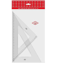 Teknik Okul Öğrenci Gönye Seti Büyük Boy (32 cm) 30-60-90 ve 45-45-90