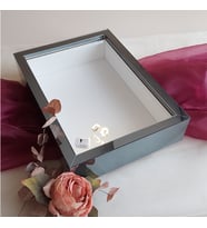 25X35 FÜME LEDLİ DERİN ANI ÇERÇEVESİ- NİŞAN SÖZ GÜLLERİNİZ İÇİN ÇERÇEVELER