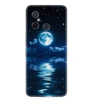 Xiaomi Redmi 12C Kılıf Resimli Desenli Baskılı Silikon Night Moon 1133