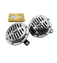 Hella Tip Büyük Kafa Super Ton Nikelajlı Krom Korna Y:400 Hz D:335hz 12v