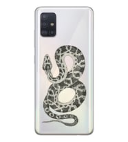 Samsung Galaxy A51 Uyumlu Yılan Desenli Şeffaf Telefon Kılıfı