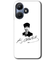 İnfinix Hot 30i Kılıf HD Desen Baskılı Kılıf - Kemal Atatürk İmza