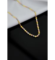 Papatya Silver 925 Ayar Gümüş Üç Renk Iki Boy Dorika Top Kolye
