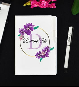 Sevgiliye Doğum Günü Hediyesi Beyaz Defter Ve Roller Kalem Hediye Seti
