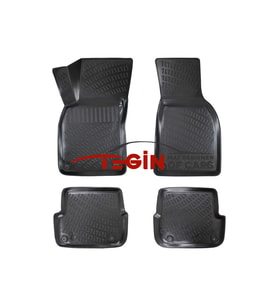 Audi A6 C6 2005 3D Havuzlu Paspas Siyah (Karışık)