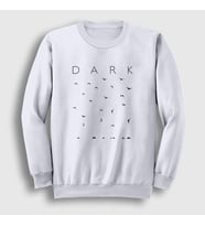 Presmono Unisex Beyaz Birds Dark Sweatshirt 186012tt (Beyaz)