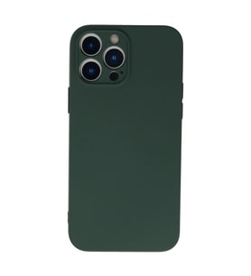 İphone 13 Pro Kılıf Nano İçi Kadife Silikon - Koyu Yeşil