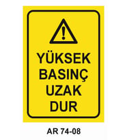 İŞ GÜVENLİĞİ UYARI LEVHASI 1 ADET PVC 21 X 29CM