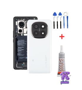 Redmi Note 14 Pro+ Plus Arka Kapak Pil Batarya Kapağı Kamera Lensli 24115RA8EG Uyumlu + Tamir Kiti