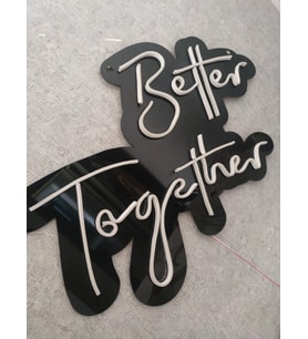 Better Together Neon Düğün Nişan Söz Tabela Işık Aydınlatma nişan arka plan organizasyon led neon