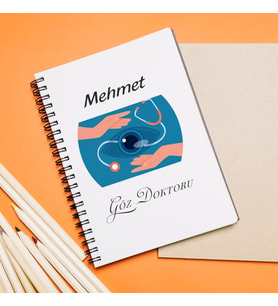 Göz Doktoru Tasarımlı Defter Kişiye Özel