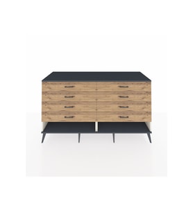 Kronos Konsol 8 Çekmeceli  176x59x99 Aytaşı-Antrasit/Çam