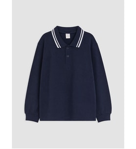 LCW Kids Lacivert Polo Yaka Erkek Çocuk Tişört