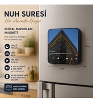 Nuh Suresi Sesli Dijital Buzdolabı Magneti  USB Şarjlı  4 Saat Çalışma  Güçlü Mıknatıs  Tek Tuş Kontrol