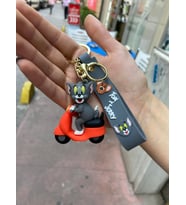 Tom&Jerry  Scooter Tasarımlı  Anahtarlık  Çanta Süsü