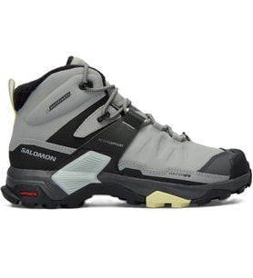 Salomon X Ultra 4 Mid Waterproff Leather Womens Boot Hakiki Deri Su Geçirmez Nefes Alabilen Kadın Bot Gri