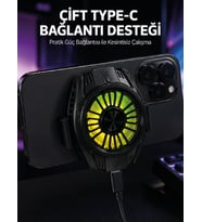 Manyetik Bağlantılı Çift Type-C Girişli Telefon Soğutucu