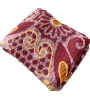 Algelsineve Haki Lüks Peluş Uşak Battaniyesi (Bordo)