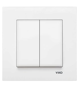Viko Karre Beyaz Komütatör + Çerçeve