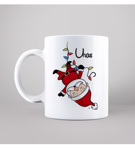 Mutlu Yıllar & Merry Christmas & Yılbaşı & Noel Baba Tasarımlı Kupa Kişiye Özel