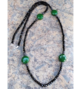STONEAGE JEWELLERY Özel Tasarım Yeşim Doğal Taş Bayan Kolye