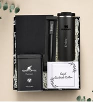 Kişiye Özel Stanley Termos Defter USB Kalem Kahve Hediye Seti