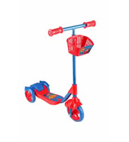 Kırmızı Sepetli Frenli 3 Tekerlekli Scooter (Kırmızı-Beyaz)