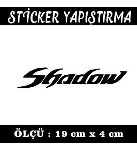 shadow siyah renk etiket sticker - 2 adet çıkartma araba motosiklet kask atv tablet pc buzdolabı otomobil bilgisayar uyumlu