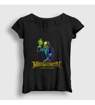 Presmono Kadın Siyah Rust In Peace Megadeth T-Shirt 65881tt