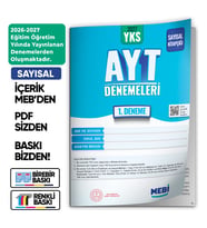 2027 YKS-AYT SAYISAL MEBİ ONLİNE Türkiye Geneli 1. Deneme Büyük Boy RENKLİ BASKI ÜCRETİ