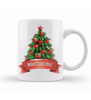 Yılbaşı Yeni Yıl Konseptli Merry Christmas Tree 01 Kupa Bardak Porselen