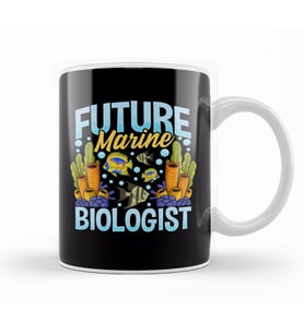 Cute & Funny Future Marine Biologist Biology Kupa Bardak Porselen