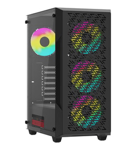 POWERBOOST 650W 80+ BRONZE PB-P801AB 4-RGB Fanlı Gaming Mid-Tower PC Kasası