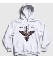 Presmono Unisex Beyaz Cello Wings Apocalyptica Kapüşonlu Sweatshirt 11097tt