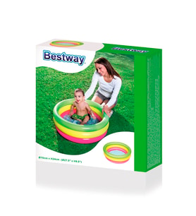 Bestway 51128 Şişme Zemin Çocuk Havuzu, Su Pompasıyla