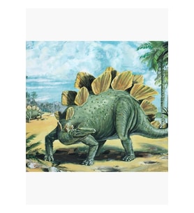 Stegosaurus Tablo Ahşap Poster Dekoratif